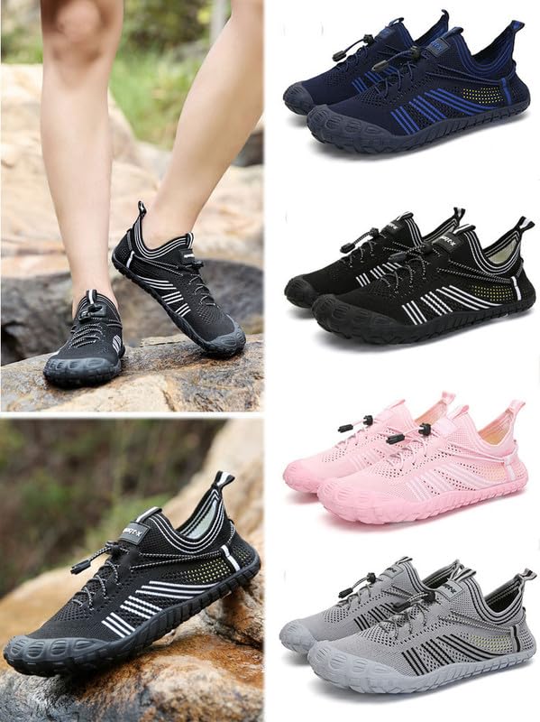**Men's & Women's Barefoot Trail Running Shoes - Minimalist Wide Toe Hiking Footwear | Non-Slip Quick-Dry Water Shoes for Beach, Swimming & Walking | 2024 Couple Wading Sneakers**    *(Use for: Trail Running, Hiking, Beach Walks, Swimming, Water Sports & Casual Wear)*
