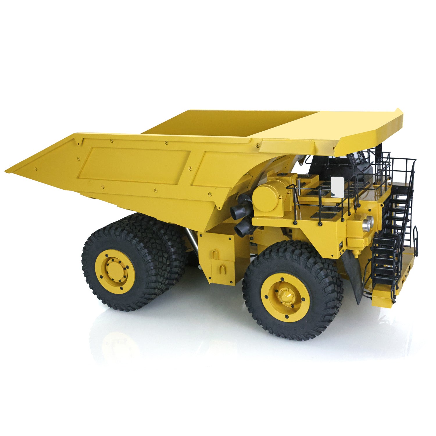 1/20 Scale 793D Radio Controlled Mining Truck - Assembled & Painted Metal Hydraulic Dump Truck Model with I6X Radio & Warning Lights - Perfect for Collectors, Construction Enthusiasts, and RC Hobbyists