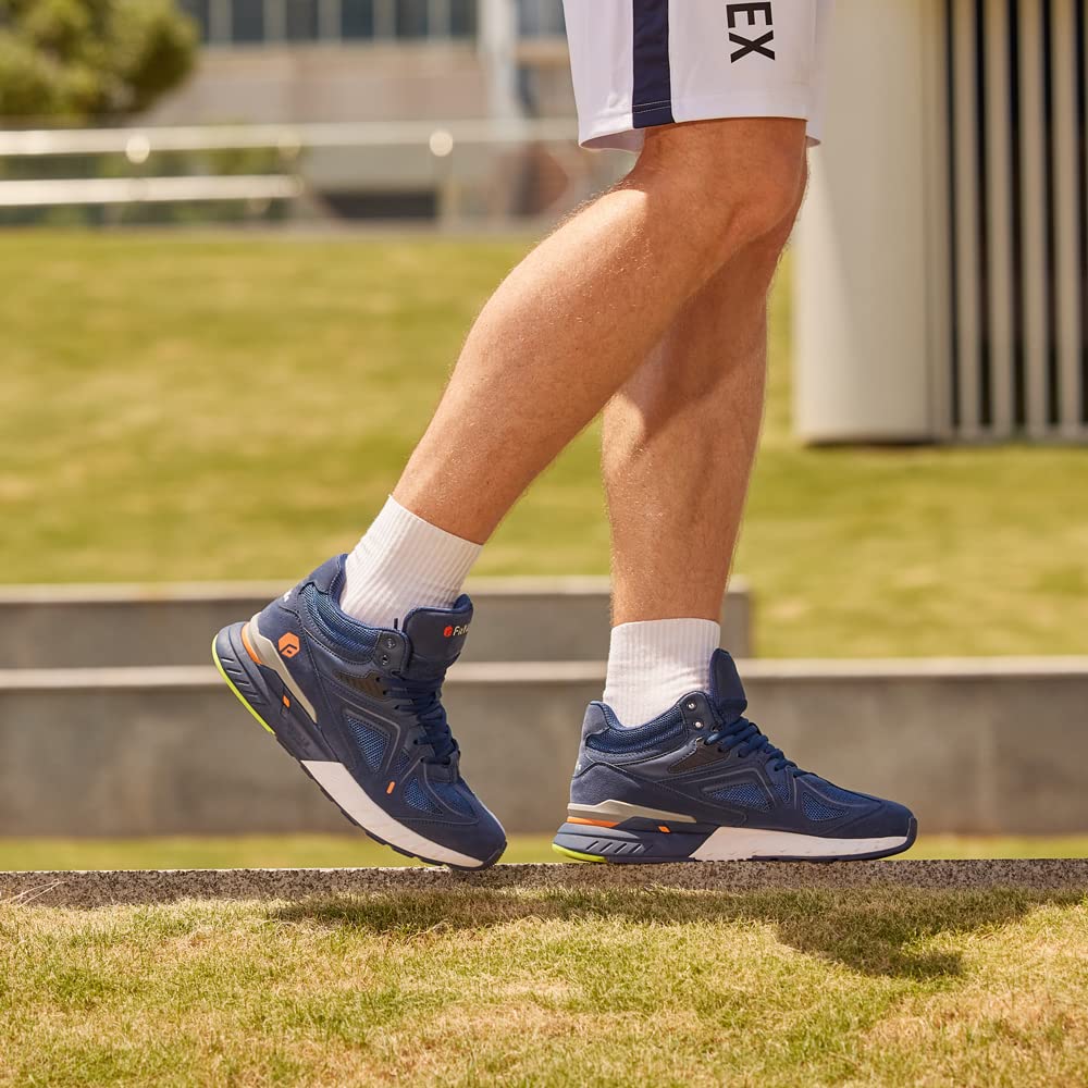 FitVille Extra Wide Basketball Shoes for Men - High-Top Sneakers with Ankle Support & Arch Support for Flat Feet - Ideal for Court Play, Training & Casual Wear