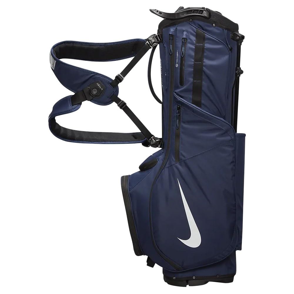Nike Air Hybrid 2 Golf Stand Bag - Lightweight Waterproof Golf Bag with 5-Way Divider (Midnight Navy/White) | Perfect for Golfers, Tournaments & Practice Rounds