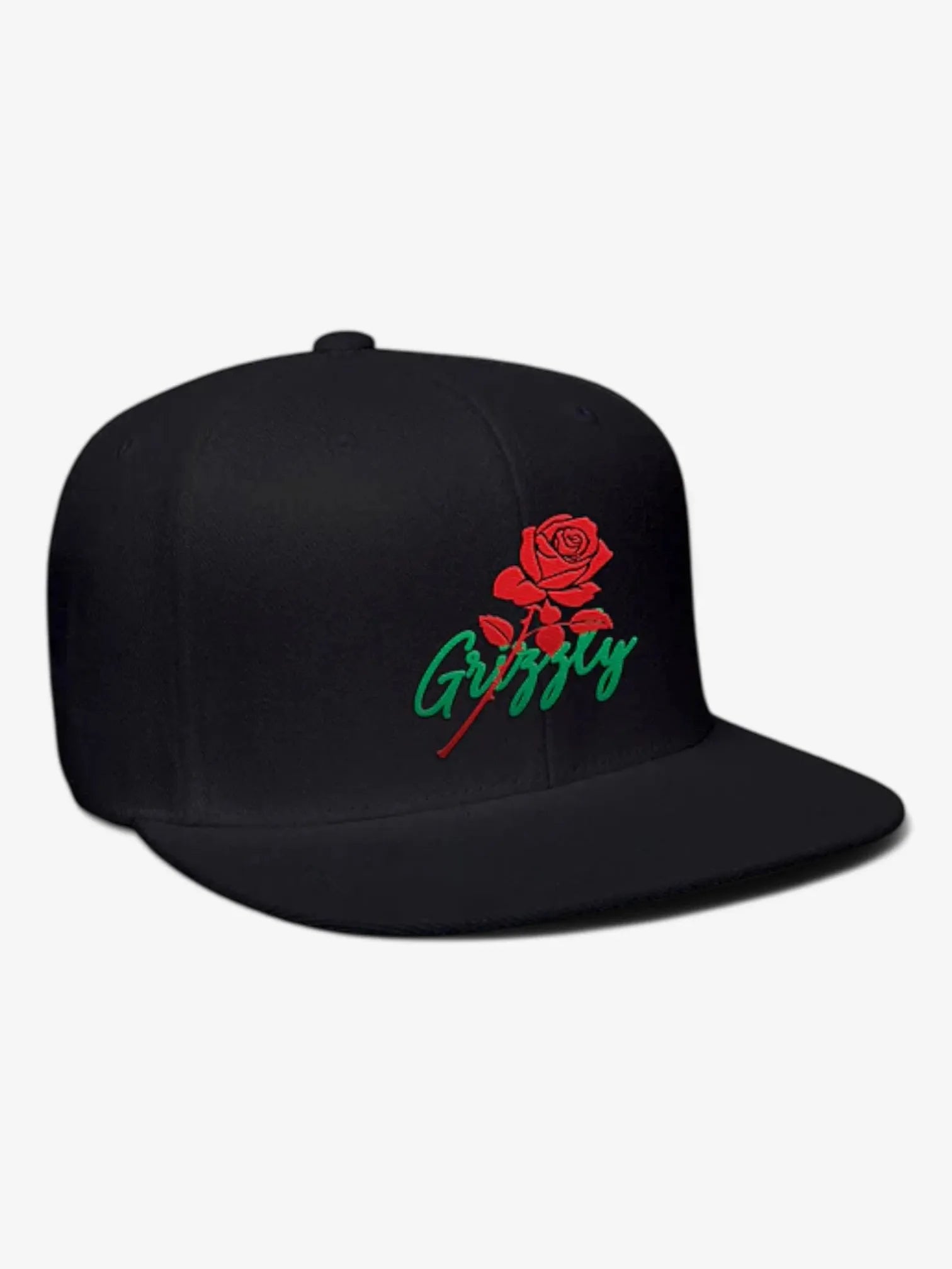 Grizzly Fresh As A Flower Black Baseball Cap for Men - Stylish Adjustable Dad Hat for Outdoor, Sports, and Casual Wear