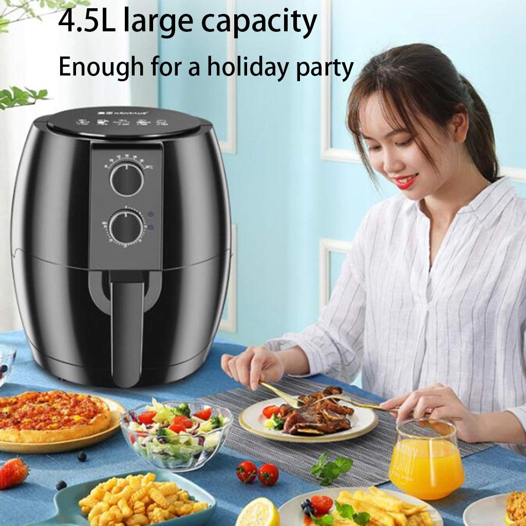 **Power Air Fryer 8QT Large Capacity - Multi-Function Oil-Free Electric Fryer Oven for Healthy Cooking, Black (3327cm) - Perfect for Family Meals, Snacks & Quick Healthy Meals**