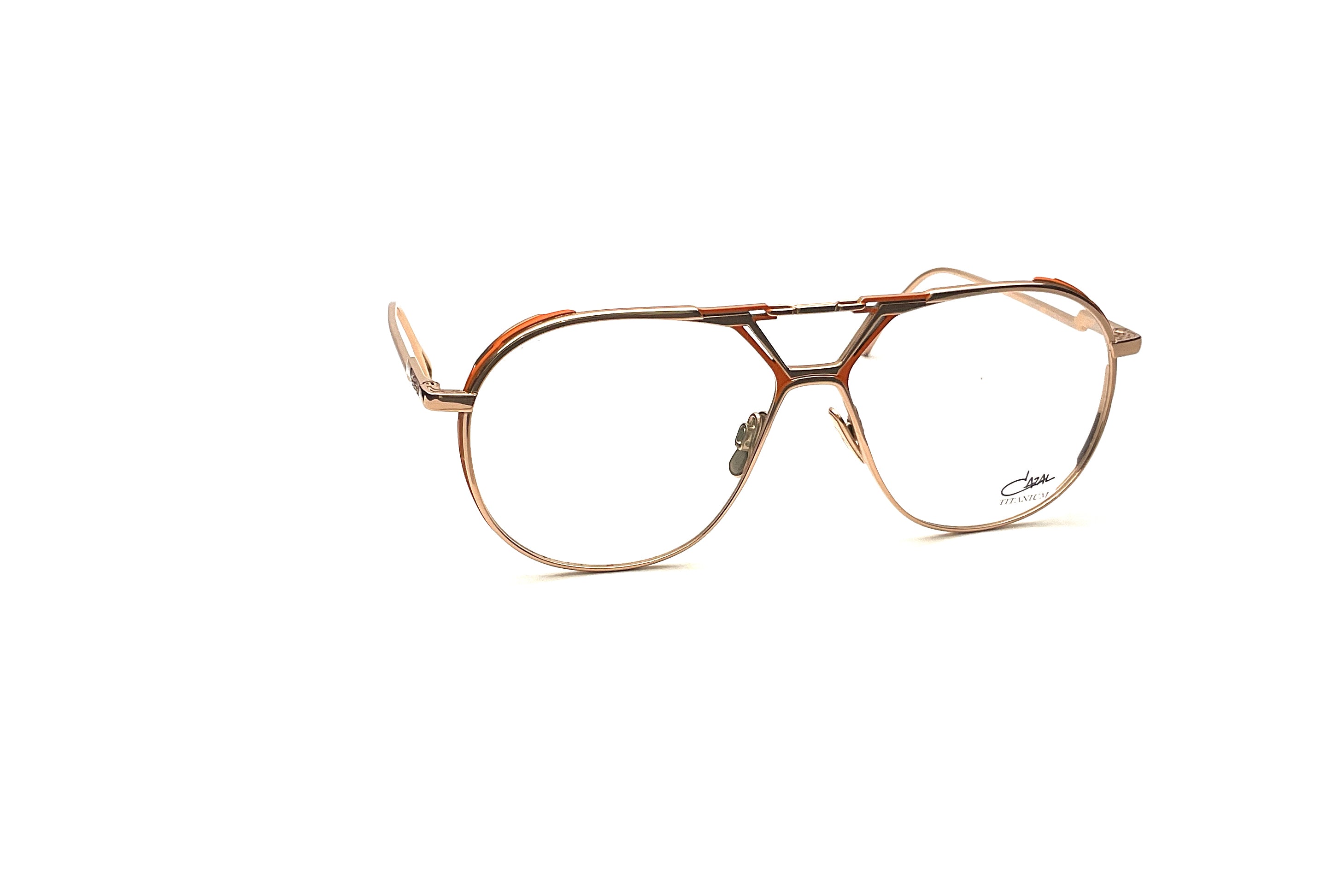 Cazal 5013 Rose Gold & Orange Sunglasses for Men & Women - Stylish UV Protection Shades for Outdoor Activities, Driving, and Fashion