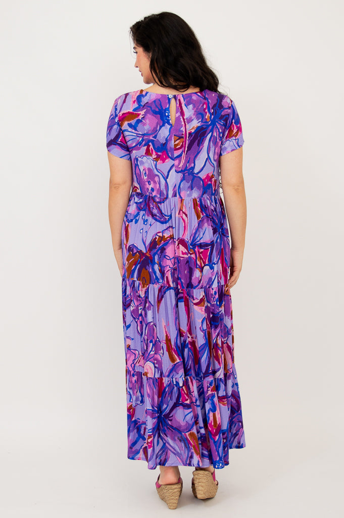 Laurita Dress - Lily Love Floral Print Linen Bamboo Blend Summer Dress for Women | Perfect for Beach Vacations, Weddings & Casual Outings
