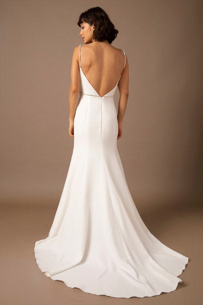 BHLDN Willowby Lenox Wedding Gown - Elegant Lace Bridal Dress for Beach, Garden & Outdoor Ceremonies