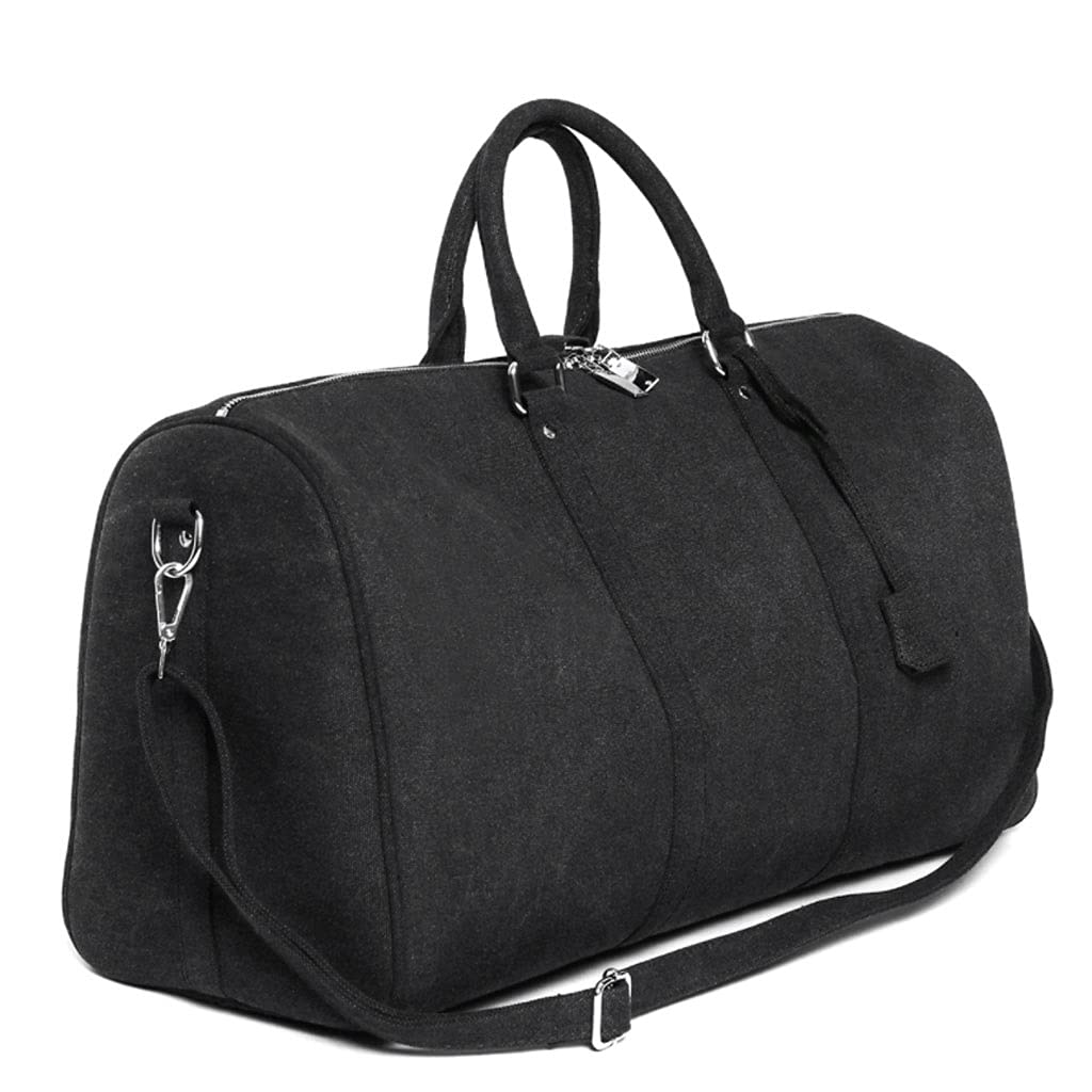 FEANG Large Travel Duffel Bag - 22in Weekender Overnight Bag with Adjustable Shoulder Strap for Men & Women - Perfect for Business Trips, Gym, Weekend Getaways & Short Travel (Black)