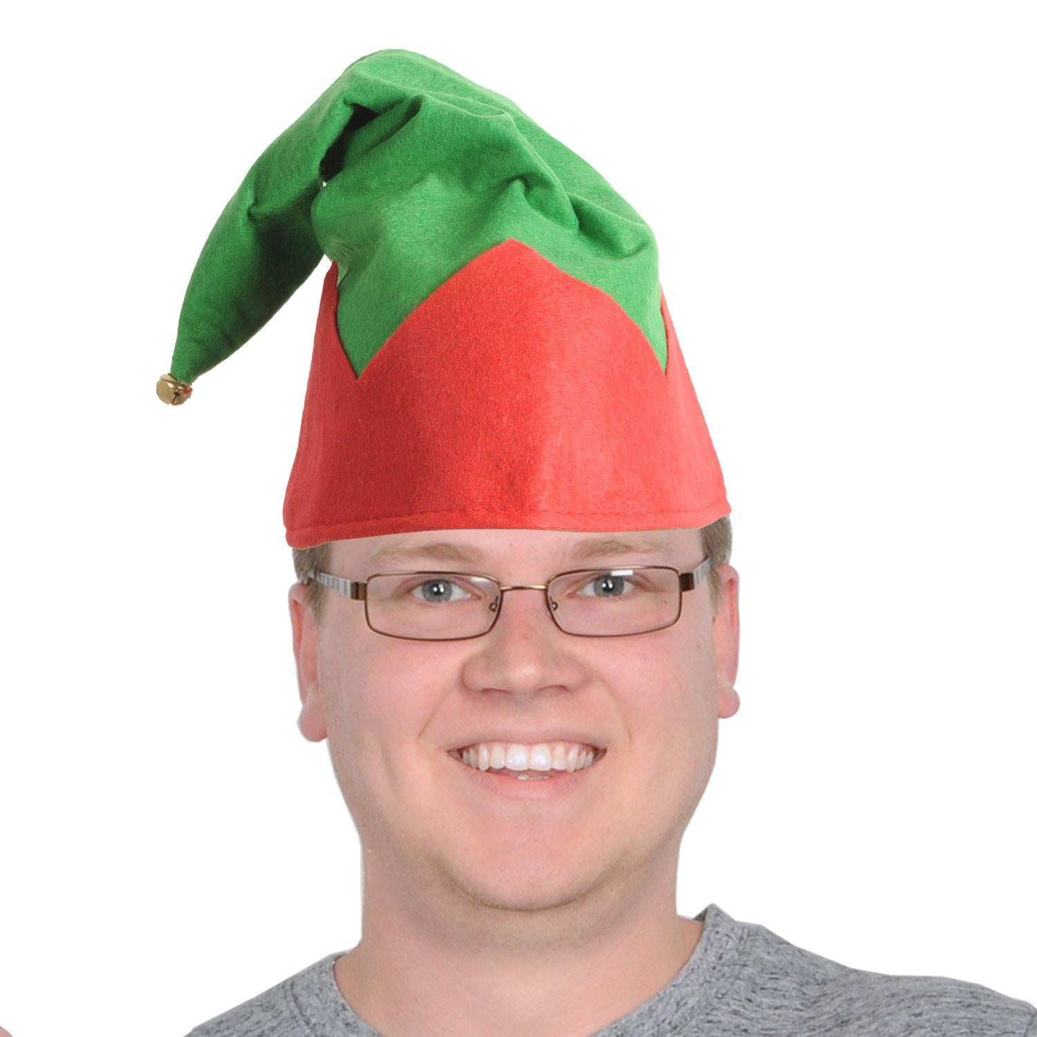12 Pack Beistle Christmas Felt Elf Hats - Festive Holiday Party Accessories for Xmas Celebrations, Family Gatherings & Office Parties