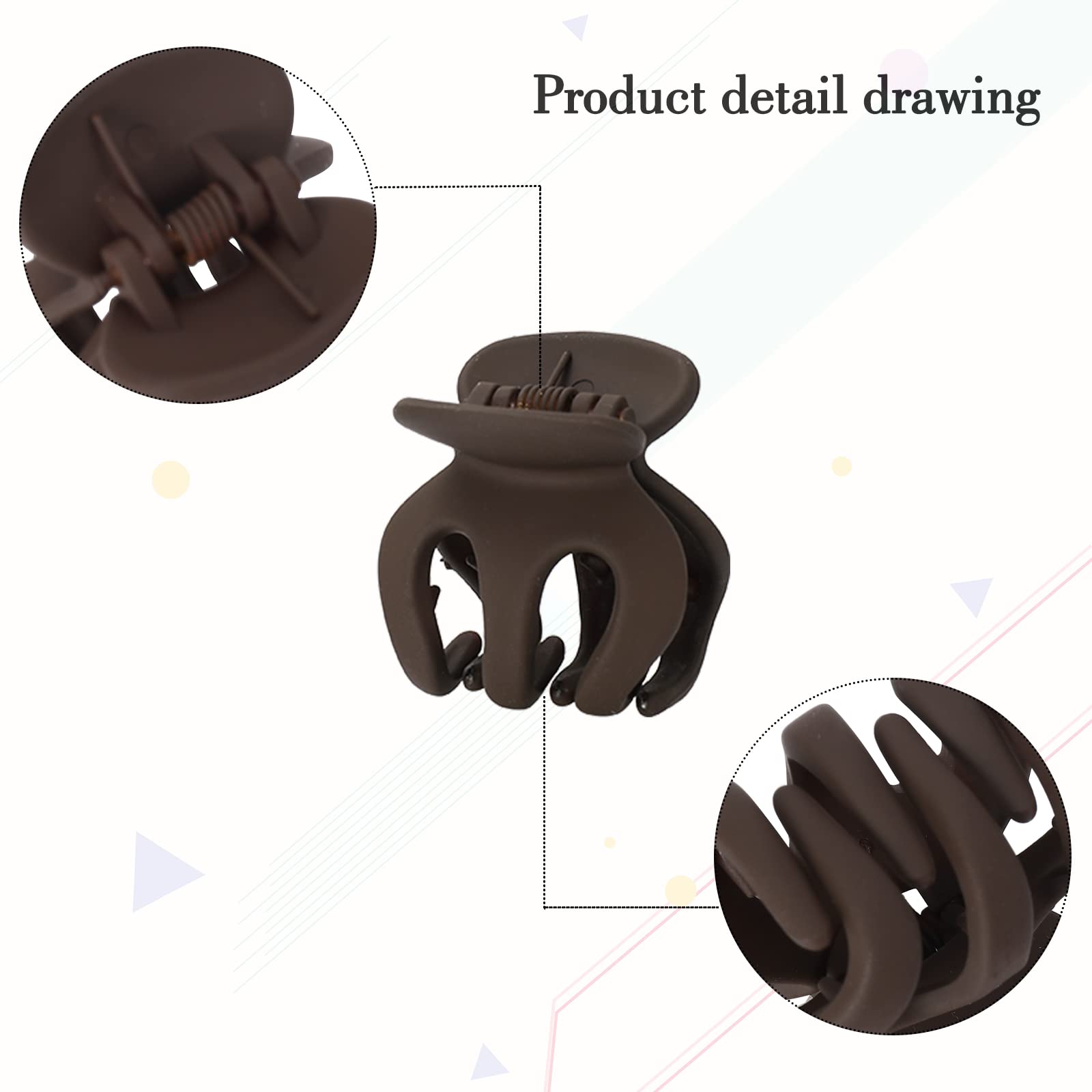 Whaline 10 Pack Small Octopus Hair Claw Clips - Matte Square Hair Clips for Women & Girls (5 Colors, Non-Slip Strong Hold) - Perfect for Thick & Thin Hair, Styling, Ponytails & Birthday Gifts