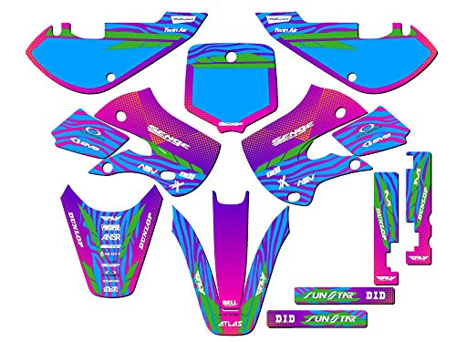 2002-2009 Kawasaki KLX 110 Complete Tigre Pink Senge Graphics Kit - High-Quality Dirt Bike Decal Stickers for Off-Road & Motocross Racing (Perfect for Customization & Bike Restoration)