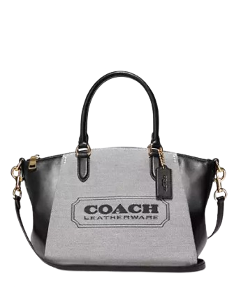 Coach Elise Satchel with Signature Badge - Stylish Leather Crossbody Bag for Women | Perfect for Work, Travel & Everyday Use