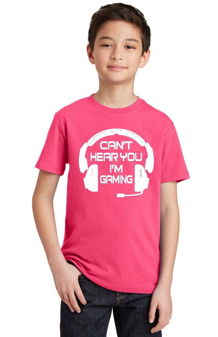 Funny Gaming T-Shirt for Youth - 'Can't Hear You I'm Gaming' Slogan Tee - Perfect for Gamers, Esports & Casual Wear