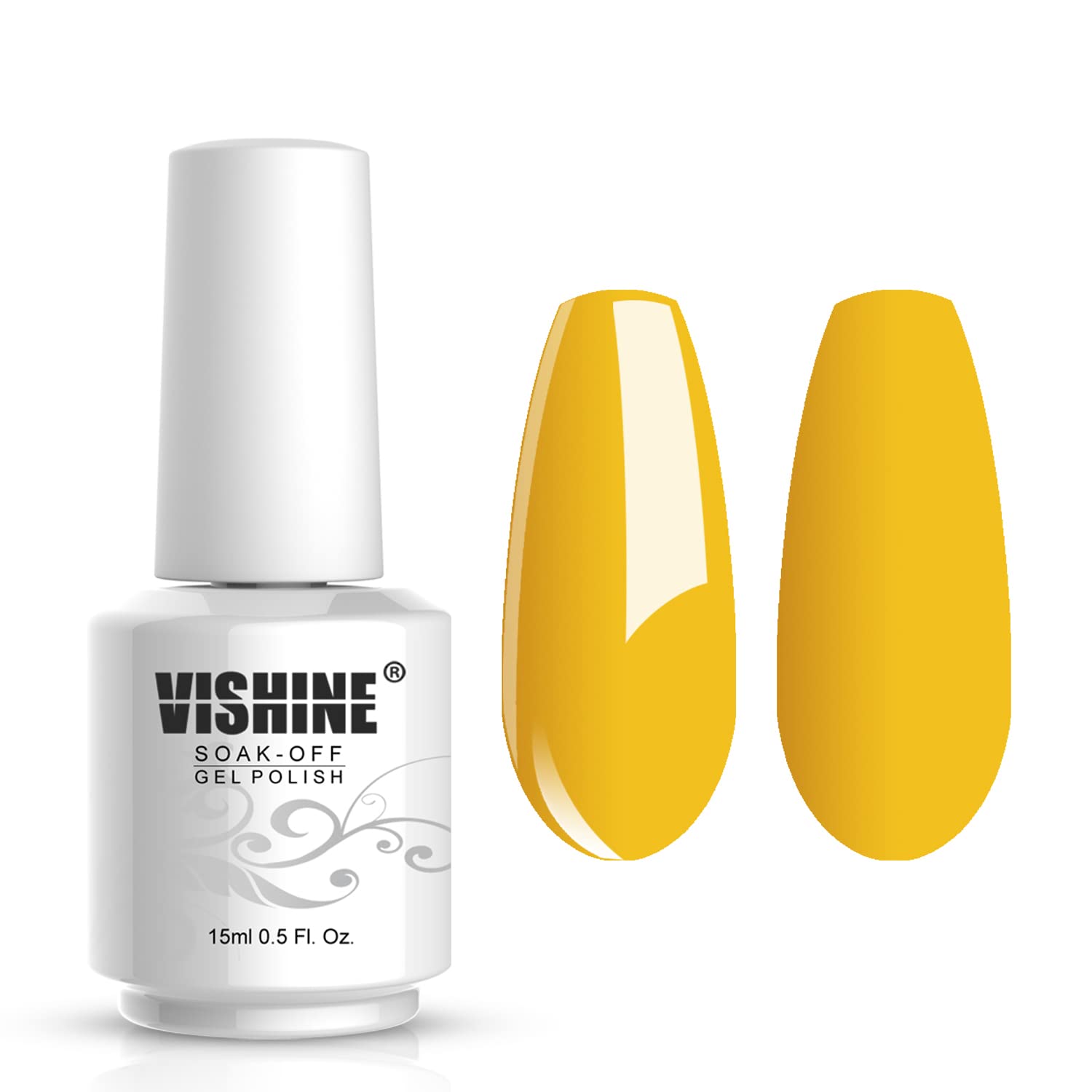 Vishine Soak Off UV LED Gel Nail Polish Kit - Long Lasting DIY Manicure Set with Gold Glitter for Salon Quality Nails at Home | Perfect for Parties, Weddings & Special Occasions