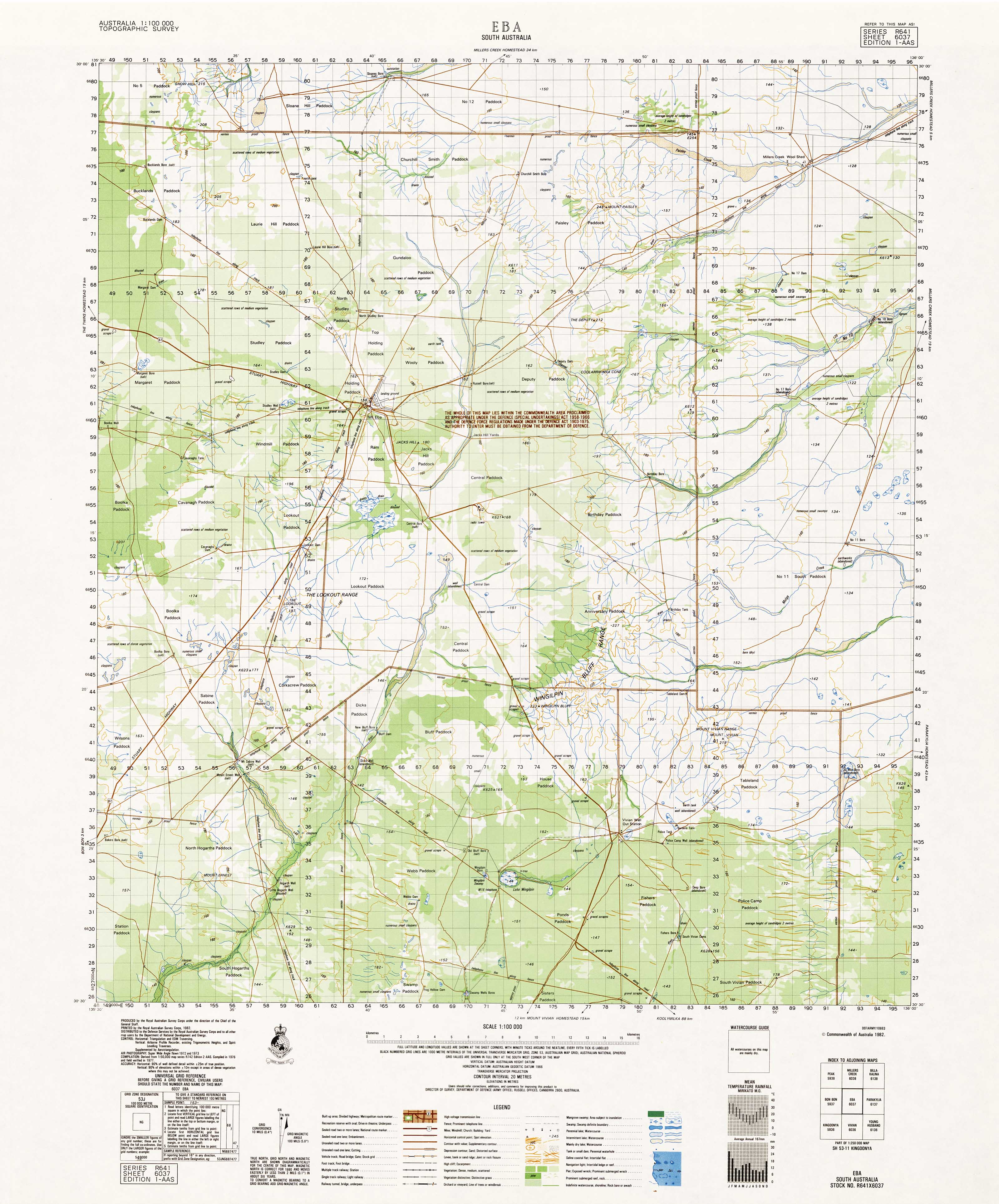 1:100k Topographic Map - Detailed Hiking, Camping & Outdoor Adventure Navigation | 6037 Eba Region