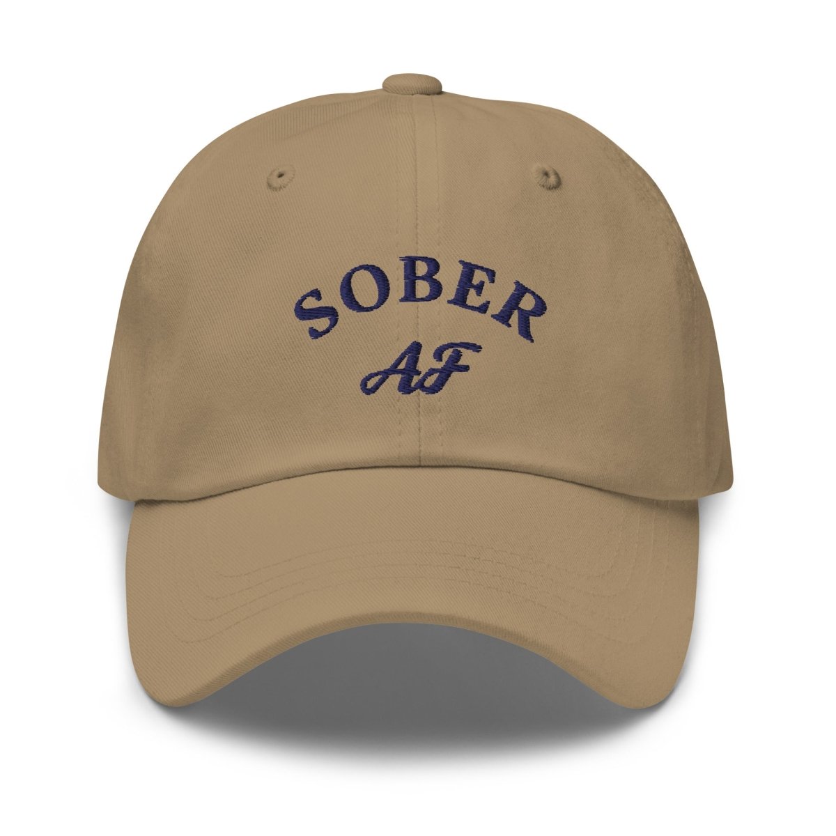 Sober AF Dad Hat - Stylish Sobriety Celebration Light-Colored Cap for AA Meetings, Recovery Milestones & Sober Living