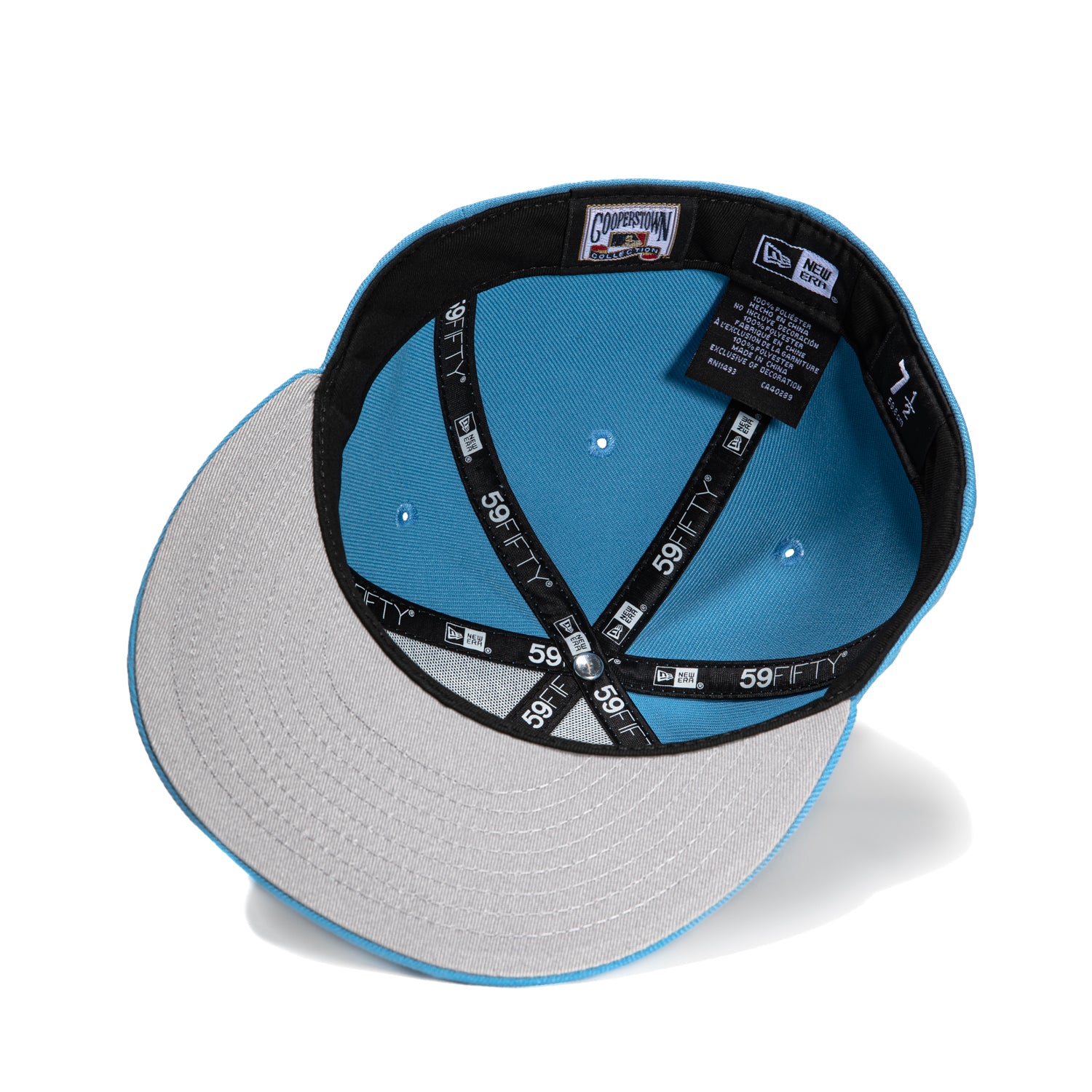 New Era 59Fifty New York Yankees 1996 World Series Patch Snapback Hat - Light Blue & White - Perfect for Baseball Games, Fan Collections, and Streetwear Fashion