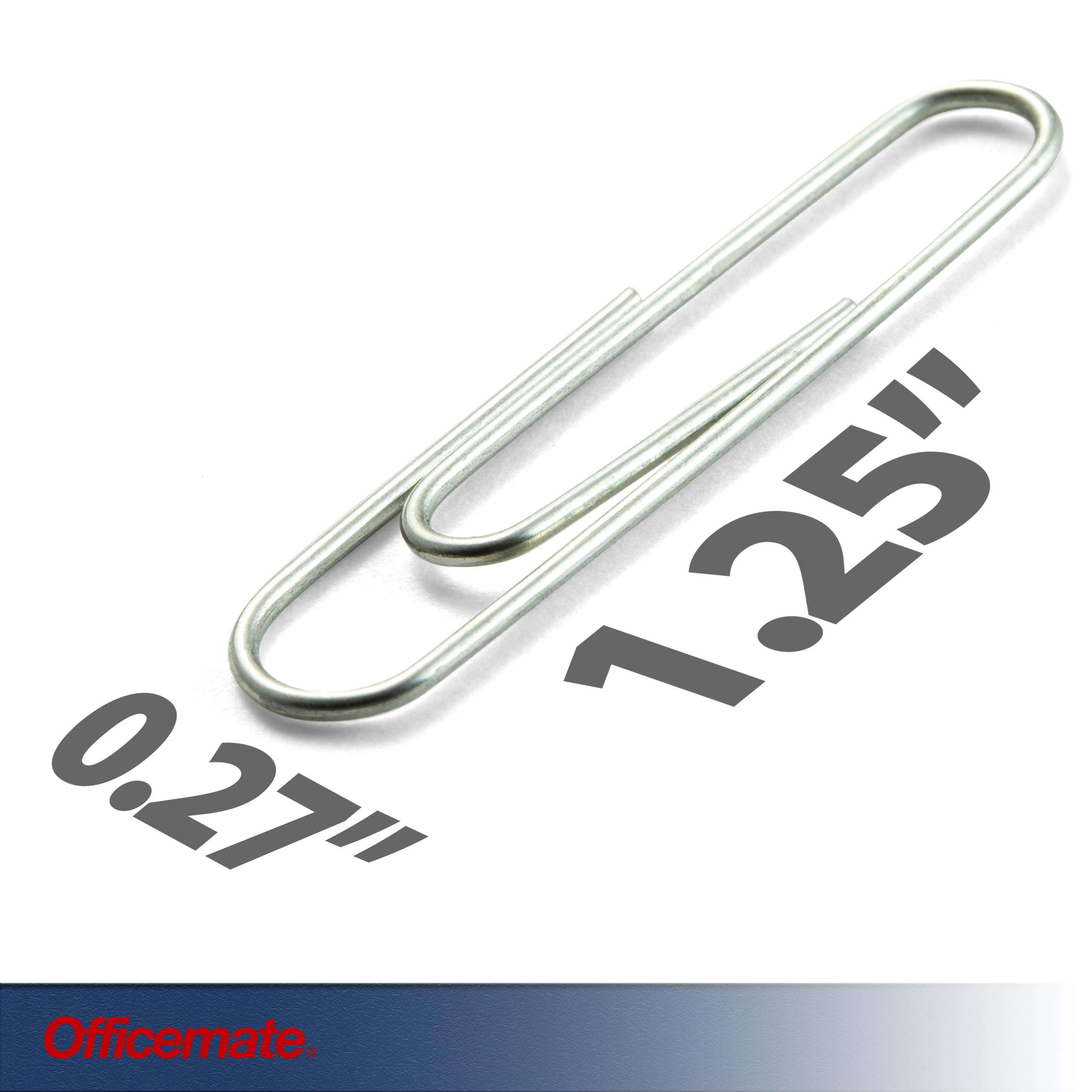 Officemate Premium #1 Silver Paper Clips - 1000 Count (10 Boxes of 100) for Office, School & Home Organization - Perfect for Documents, Bills & Craft Projects