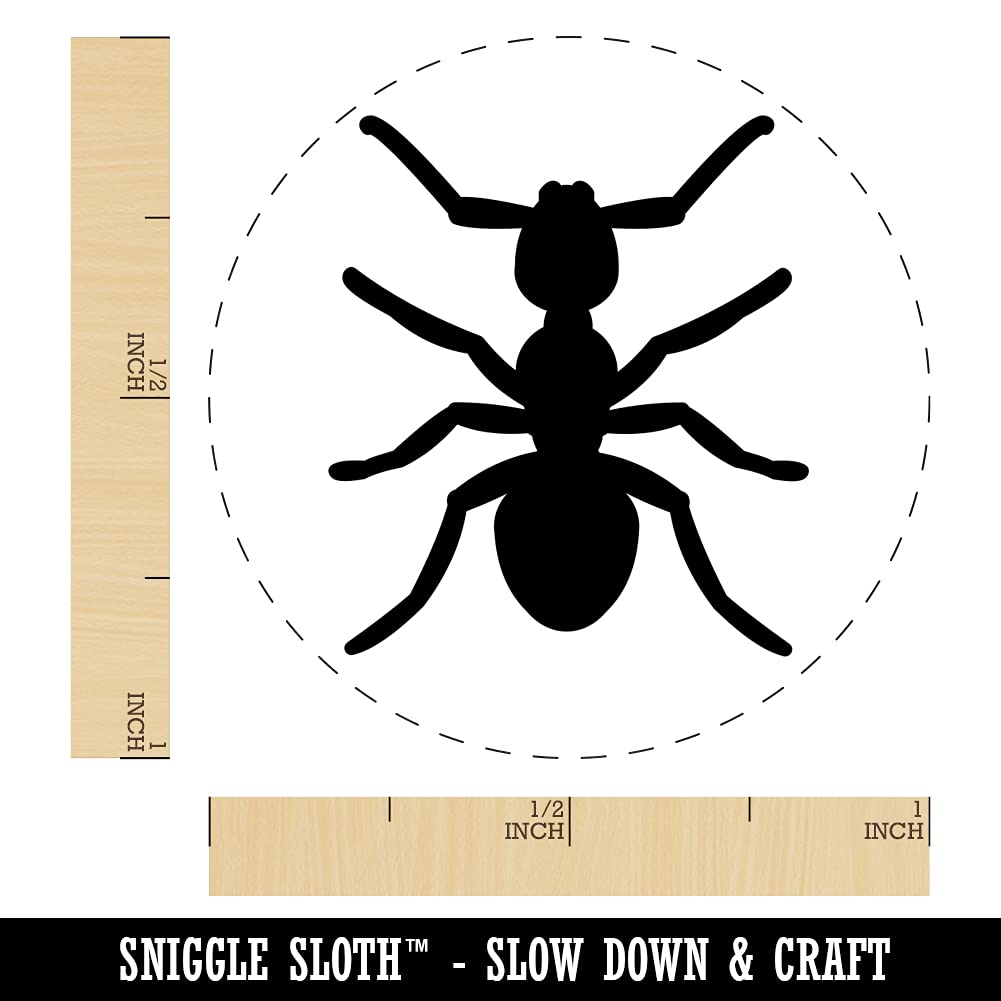 Ant Bug Self-Inking Rubber Stamp for Crafts, Planners, and DIY Projects - 1 Inch Medium Size with Blue Ink - Perfect for Scrapbooking, Card Making, and Journaling