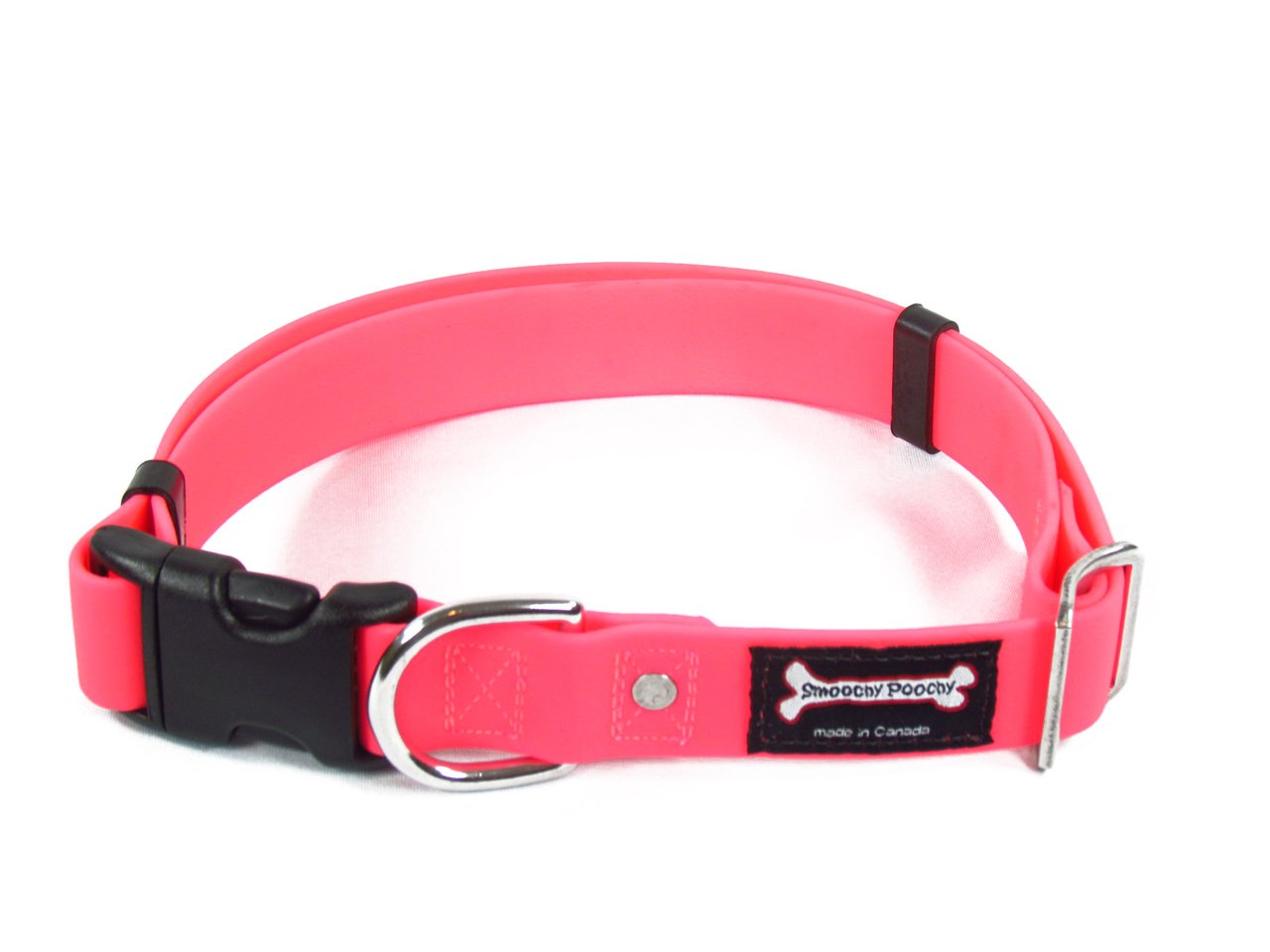 Smoochy Poochy Quick Release Dog Collar with Polyvinyl Clip - Adjustable & Durable Pet Collars for Small Medium Large Dogs - Perfect for Walking, Training & Outdoor Adventures (Multiple Colors)