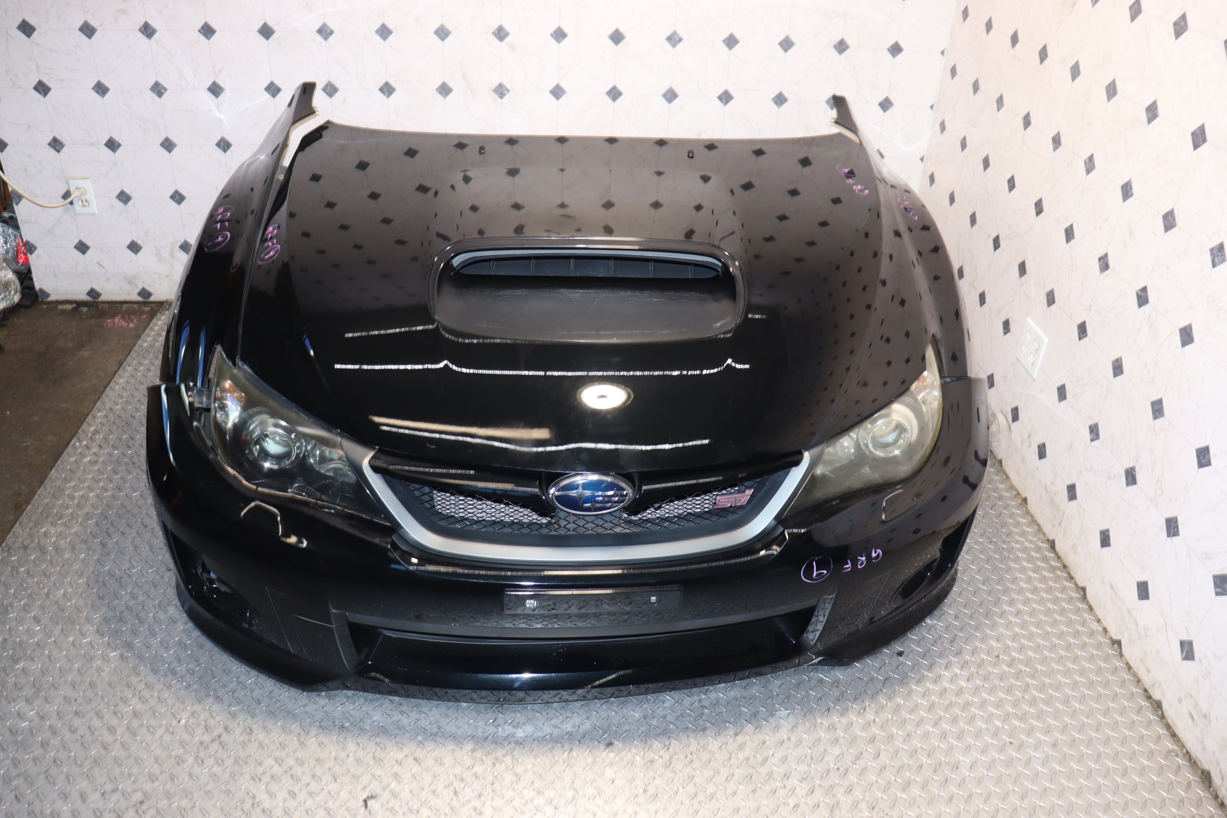 JDM Subaru WRX STI 2008-2014 V10 Front End Conversion Nose Cut Kit - Complete Set for Performance Upgrade & Body Modification | Perfect for Car Enthusiasts & Racing Events
