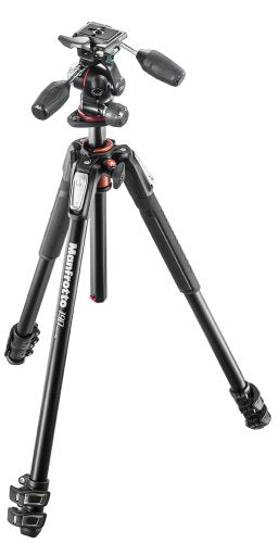 Manfrotto 2-in-1 Professional Camera Tripod Stand with Ball Head - Lightweight Aluminum for DSLR & Mirrorless Cameras - Perfect for Travel, Photography & Vlogging