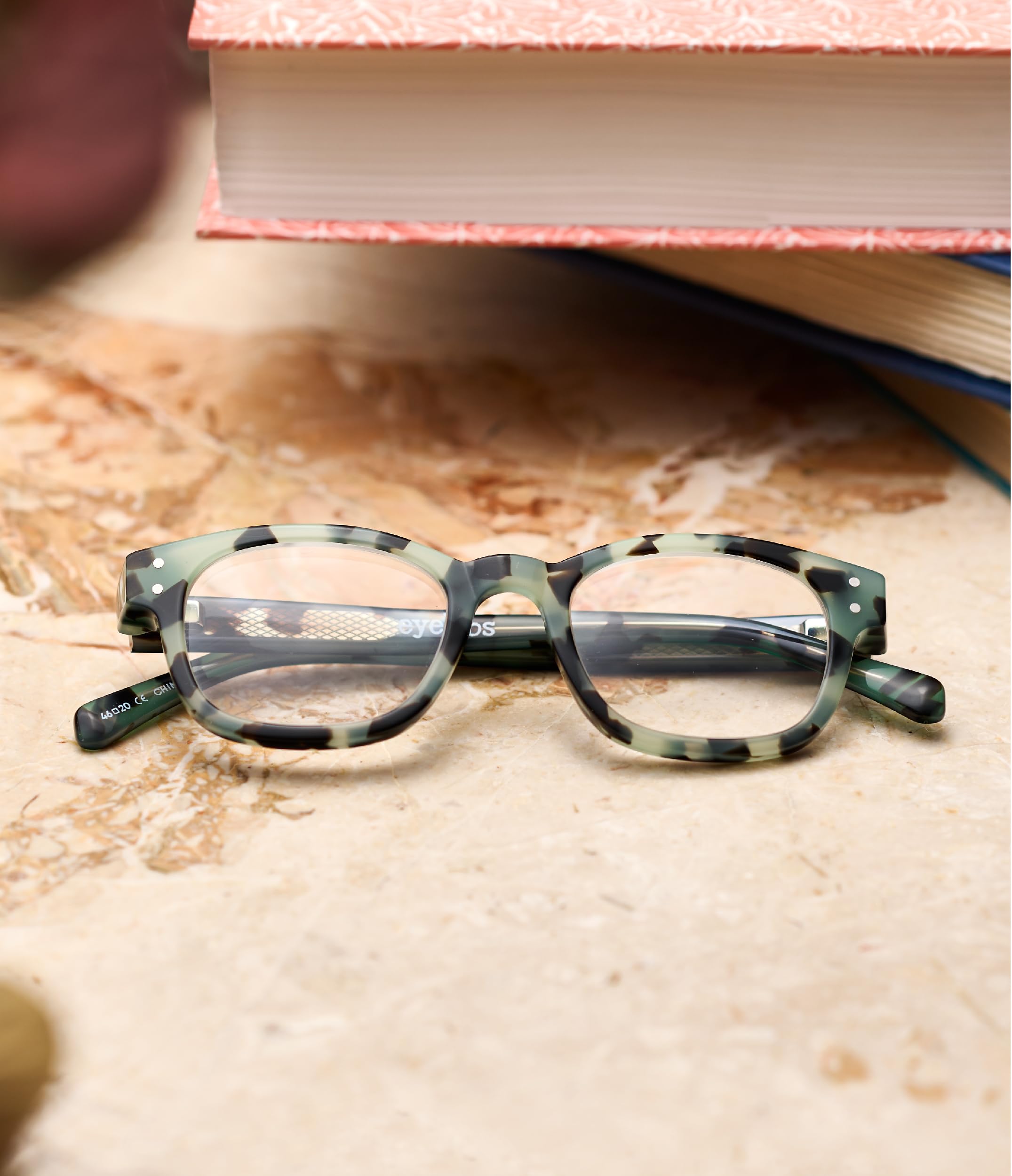 eyebobs Biff Unisex Blue Light Blocking Reading Glasses for Men & Women | Square Frame Computer Glasses for Screen Time & Digital Eye Strain Relief