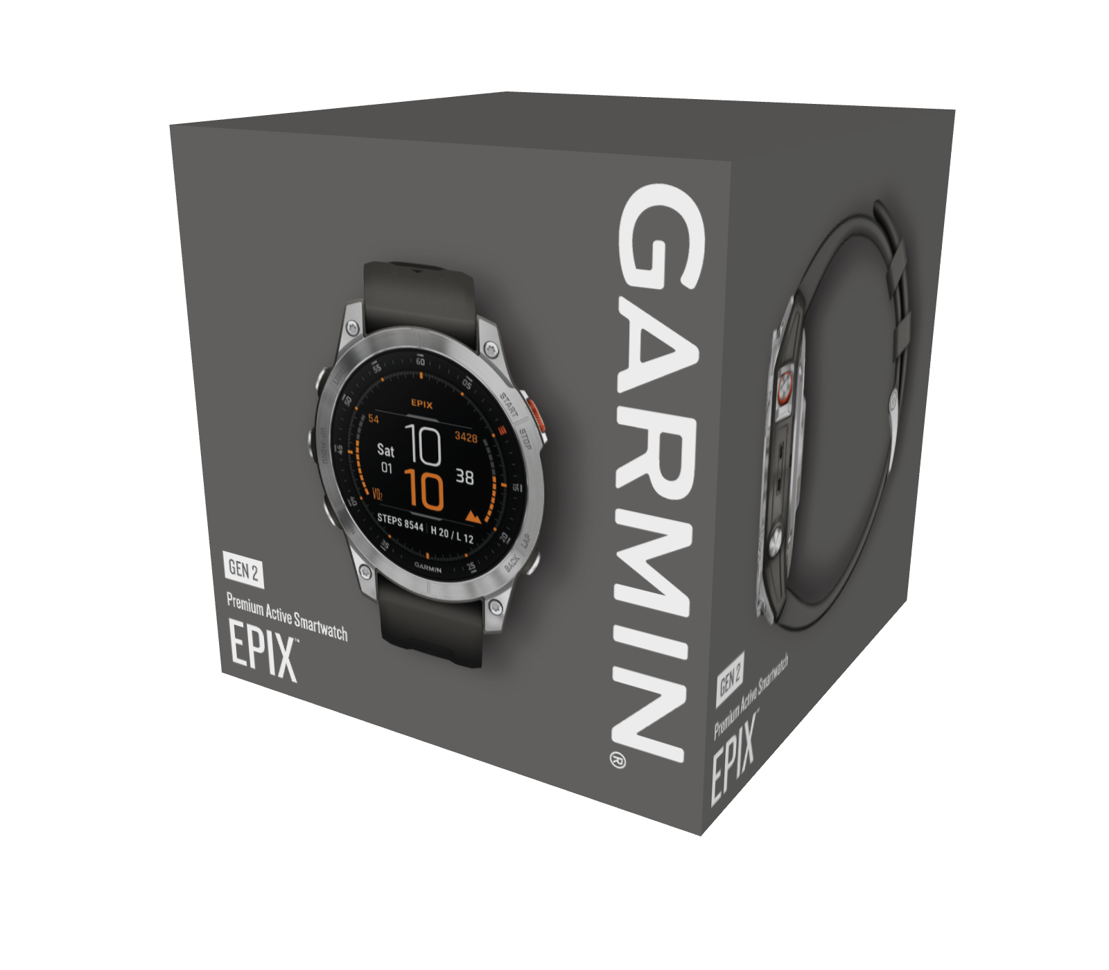 Garmin Epix™ (Gen 2) Smartwatch - 47mm Slate Steel Case with Black Band | Premium GPS Fitness & Outdoor Watch for Running, Hiking & Swimming