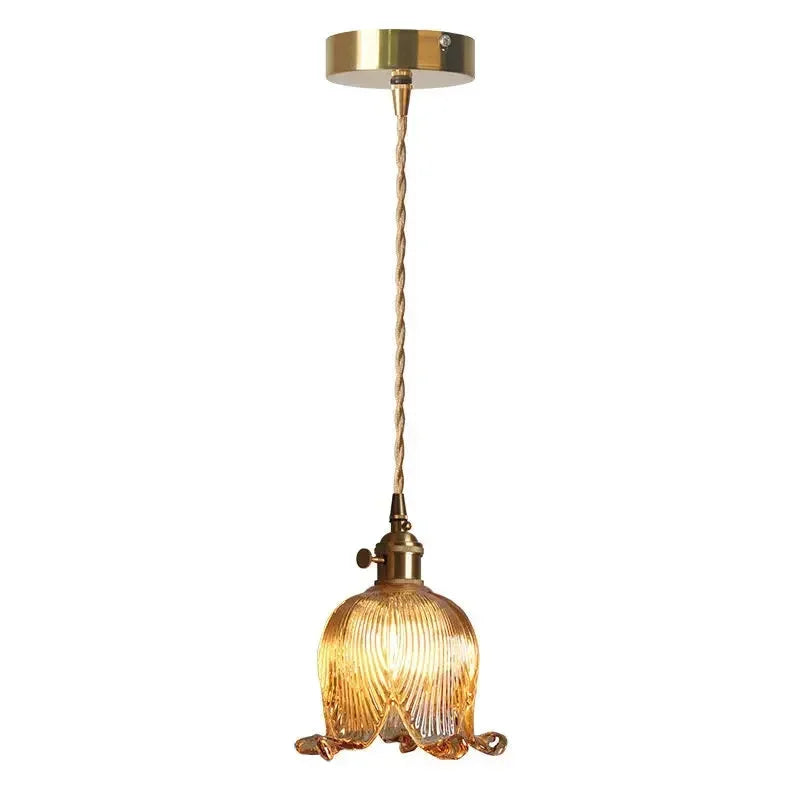 Bloom Glow Glass Pendant Lamp - Modern Hanging Light Fixture for Kitchen Island, Dining Room & Bedroom Decor - Energy Efficient LED Lighting Solution