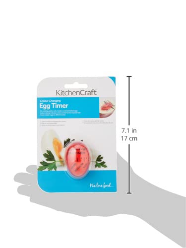 KitchenCraft Color Changing Egg Timer - Heat Sensitive Boiled Egg Cooking Timer for Perfect Soft Medium Hard Eggs - Ideal for Kitchen, Camping & Meal Prep