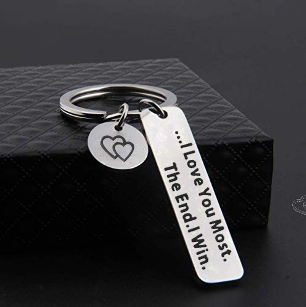 Personalized Couple Keychain Set - Romantic Anniversary, Birthday & Wedding Gifts for Him and Her - Perfect for Wifey & Hubby - Ideal Gift for Couples, Valentine's Day & Special Occasions