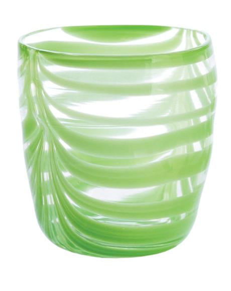 Aria Glasses - Green Wave (Set of 6) - Elegant Drinking Glasses for Cocktails, Juice & Water - Perfect for Parties, Dining & Home Decor
