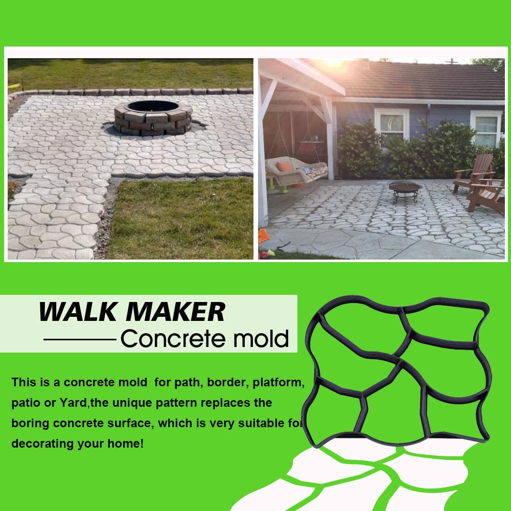 Reusable Concrete Path Maker Molds for DIY Walkway & Stepping Stones - Oversized Lawn, Patio, Yard & Garden Paving Molds | Perfect for Outdoor Landscaping & Pathway Projects