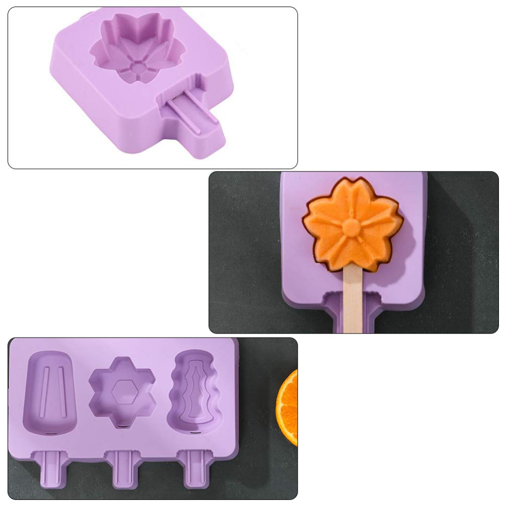 2-Pack DIY Silicone Ice Cream Molds - Reusable Popsicle Makers for Kids, Homemade Ice Lolly & Frozen Treats - BPA-Free, Easy to Use & Clean - Perfect for Summer Parties, Snacks & Family Fun