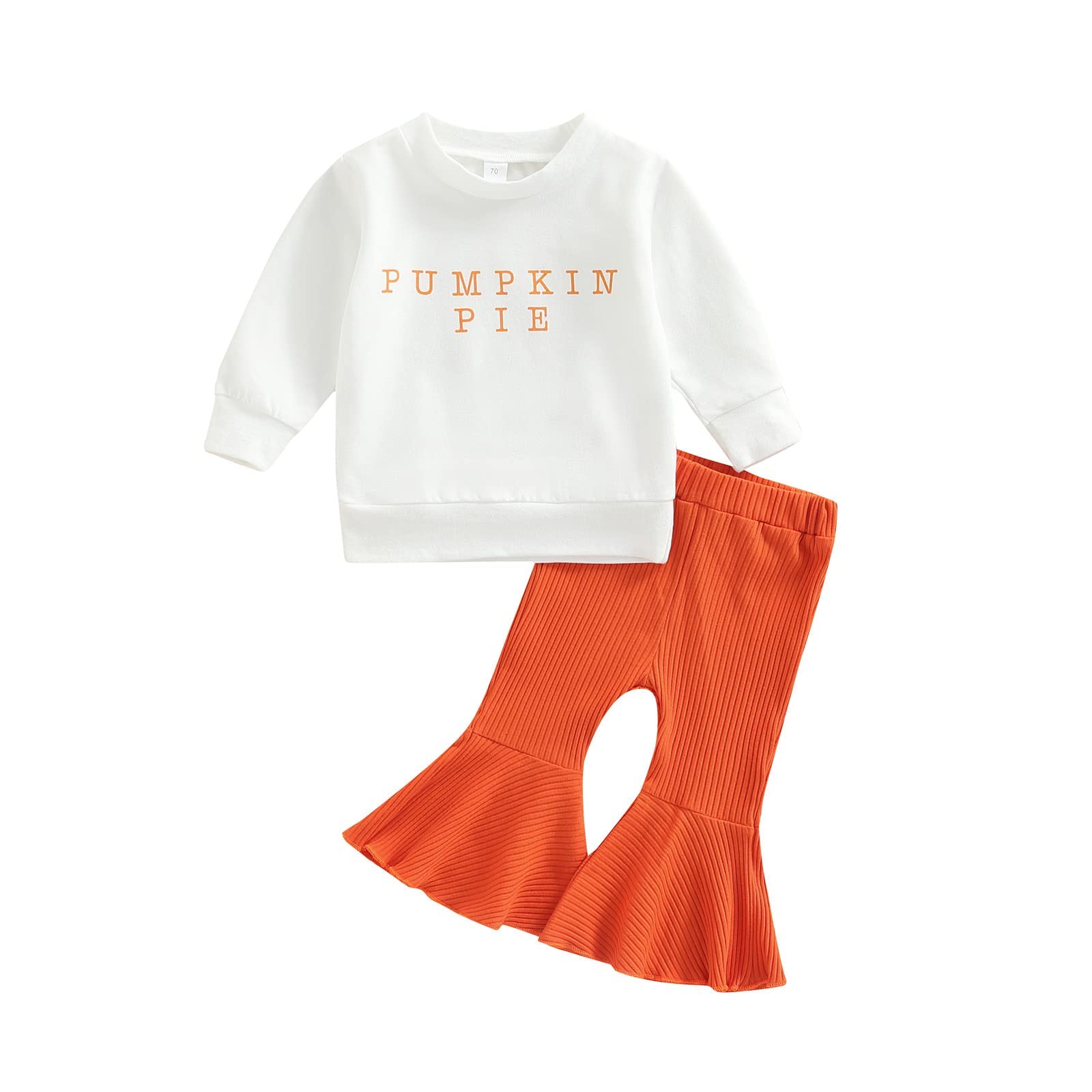 Baby Boy & Girl Halloween Outfit - Pumpkin Print Sweatshirt & Long Pants Set | My First Halloween Costume for Newborns | Perfect for Trick-or-Treating & Photo Shoots