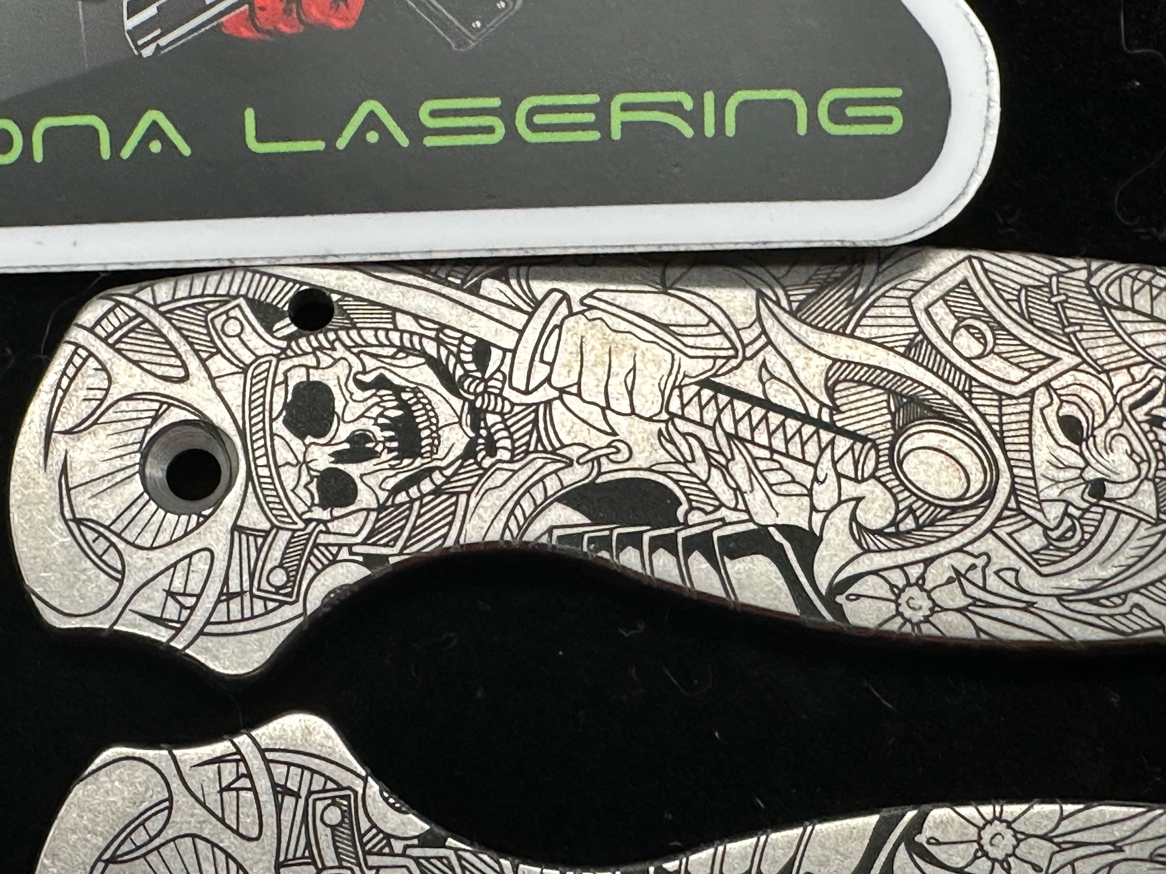 Premium DNA Lasering Spyderco Para 3 Knife Scales - Custom G10 Replacement Handles for EDC, Outdoor & Tactical Use