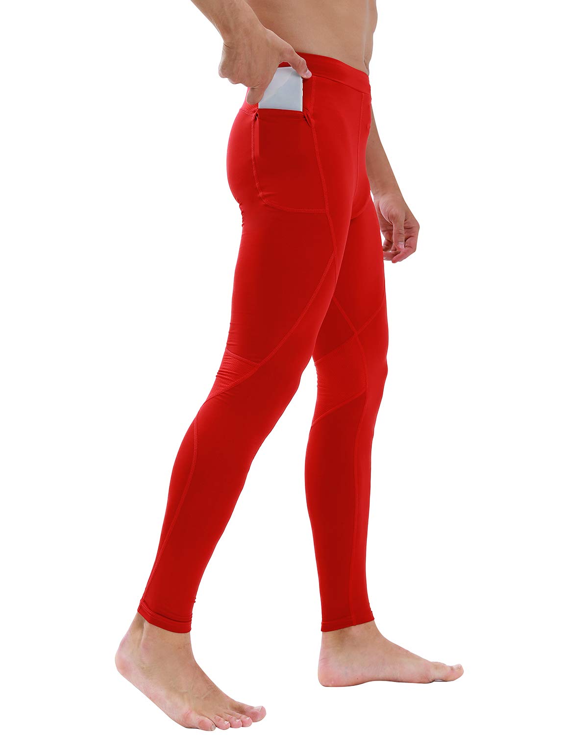 Milin Naco Men's Compression Pants - Performance Running Leggings & Ski Base Layer for Workout, Training & Cold Weather Activities