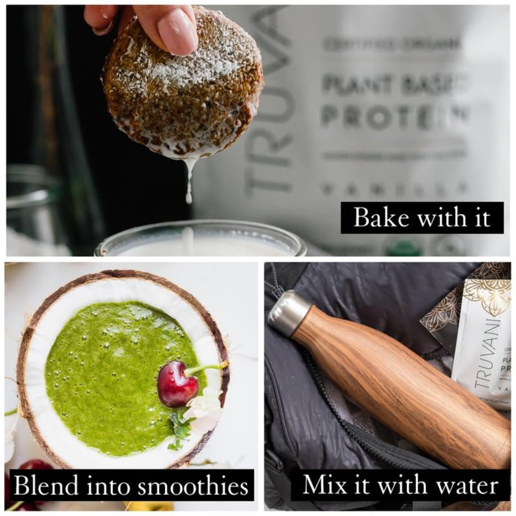 Truvani Vegan Pea Protein Powder - Vanilla Flavor | 20g Organic Plant-Based Protein per Serving | 20 Servings | Keto, Gluten-Free, Dairy-Free, Low Carb, No Added Sugar | Ideal for Smoothies, Baking & Post-Workout Recovery