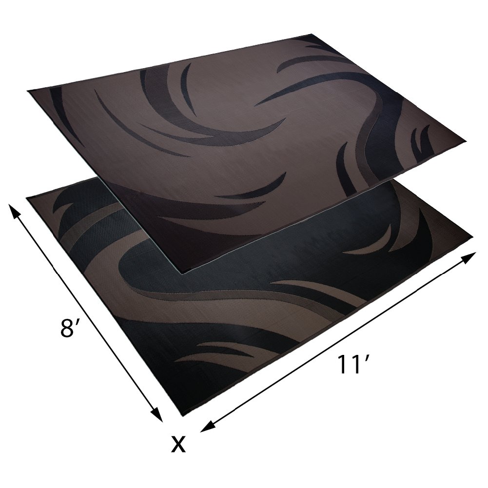 Reversible Outdoor Camping Mat - Waterproof & Durable for RV, Patio, Picnic, Beach, and Backyard Use - Stylish Design for Comfortable Relaxation