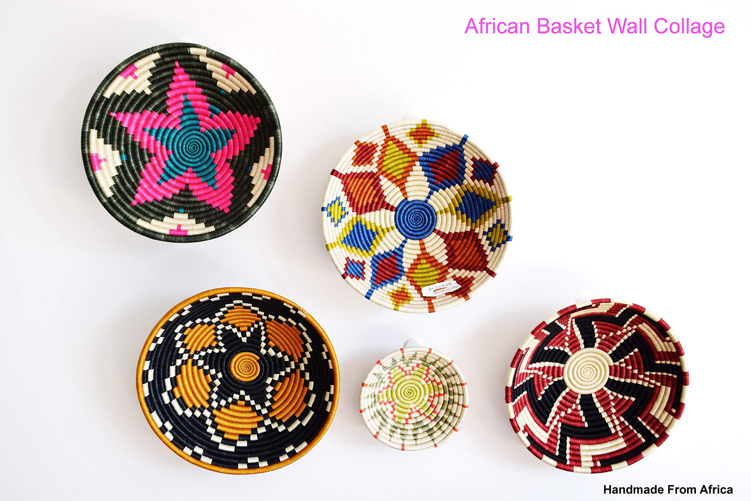 Hand Woven African Basket - 8 Inch Small Sisal & Sweetgrass Woven Bowl - Handmade in Rwanda - Perfect for Home Decor, Storage & Gift Giving - SRB223