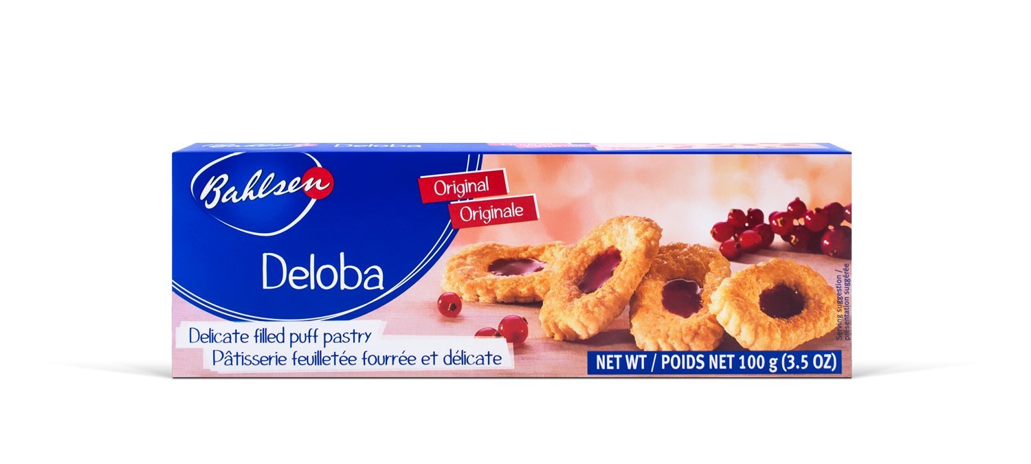 Bahlsen Deloba Red Currant Cookies - 24 Pack | German Butter Biscuits with Fruity Filling | Perfect for Tea Time, Gifts & Office Snacks