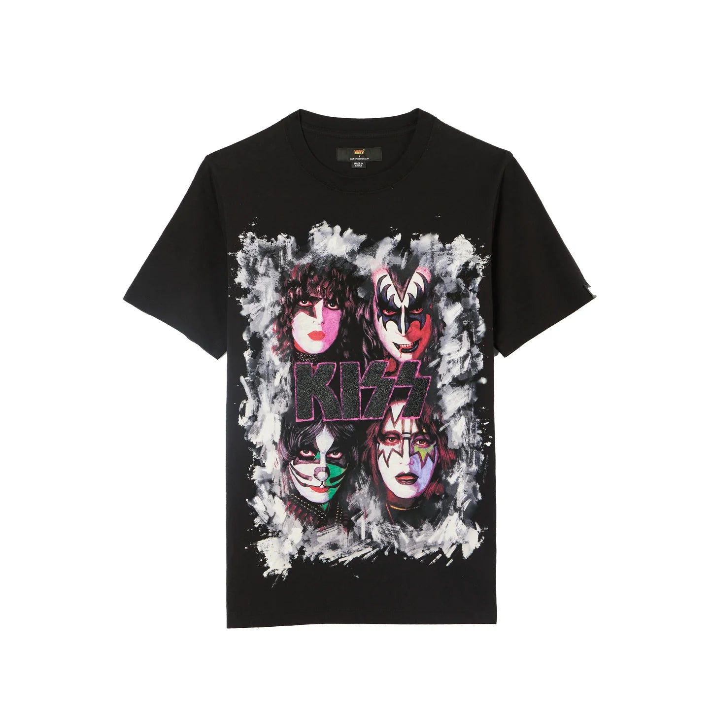 CULT OF INDIVIDUALITY Kiss Painted Graphic T-Shirt - Vintage Style Unisex Cotton Tee for Casual Wear & Street Fashion