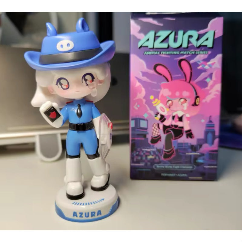 AZURA Animal Fighting Match Series Piggy Sheriff - Fun Interactive Toy for Kids & Collectors | Perfect for Role Play, Gifts, and Game Nights