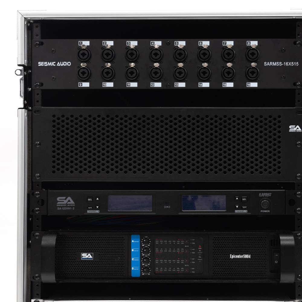 Seismic Audio 12U Professional DJ Rack Case with Wheels - Heavy Duty Tour Grade 12 Space Pro Audio Equipment Rack for Live Performances & Studio Use