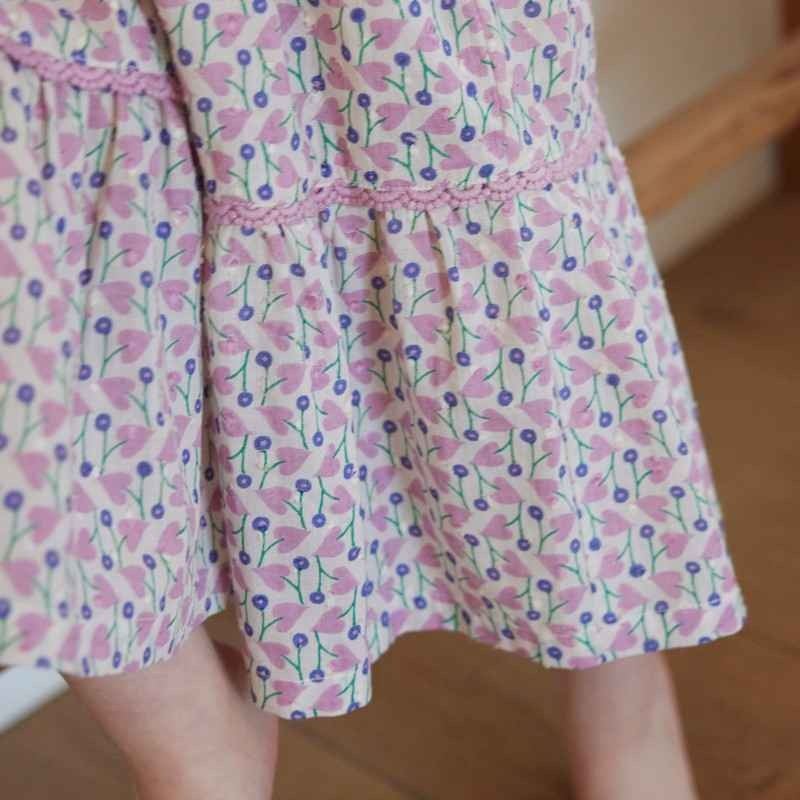 Bonheur du Jour Paris Tennessee Girl Dress in Mauve - Elegant Floral Print Party Dress for Special Occasions & Photo Shoots