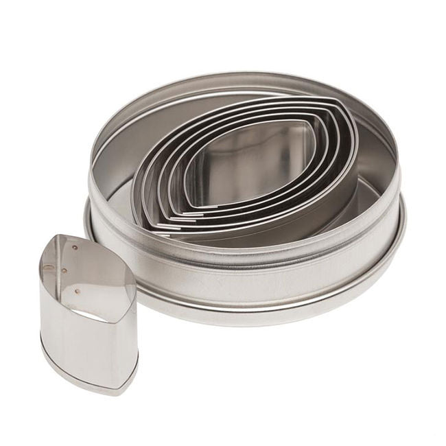 Ateco 5255 6-Piece Football Cookie Cutter Set - Perfect for Baking, Party Decorations & Sports-Themed Desserts
