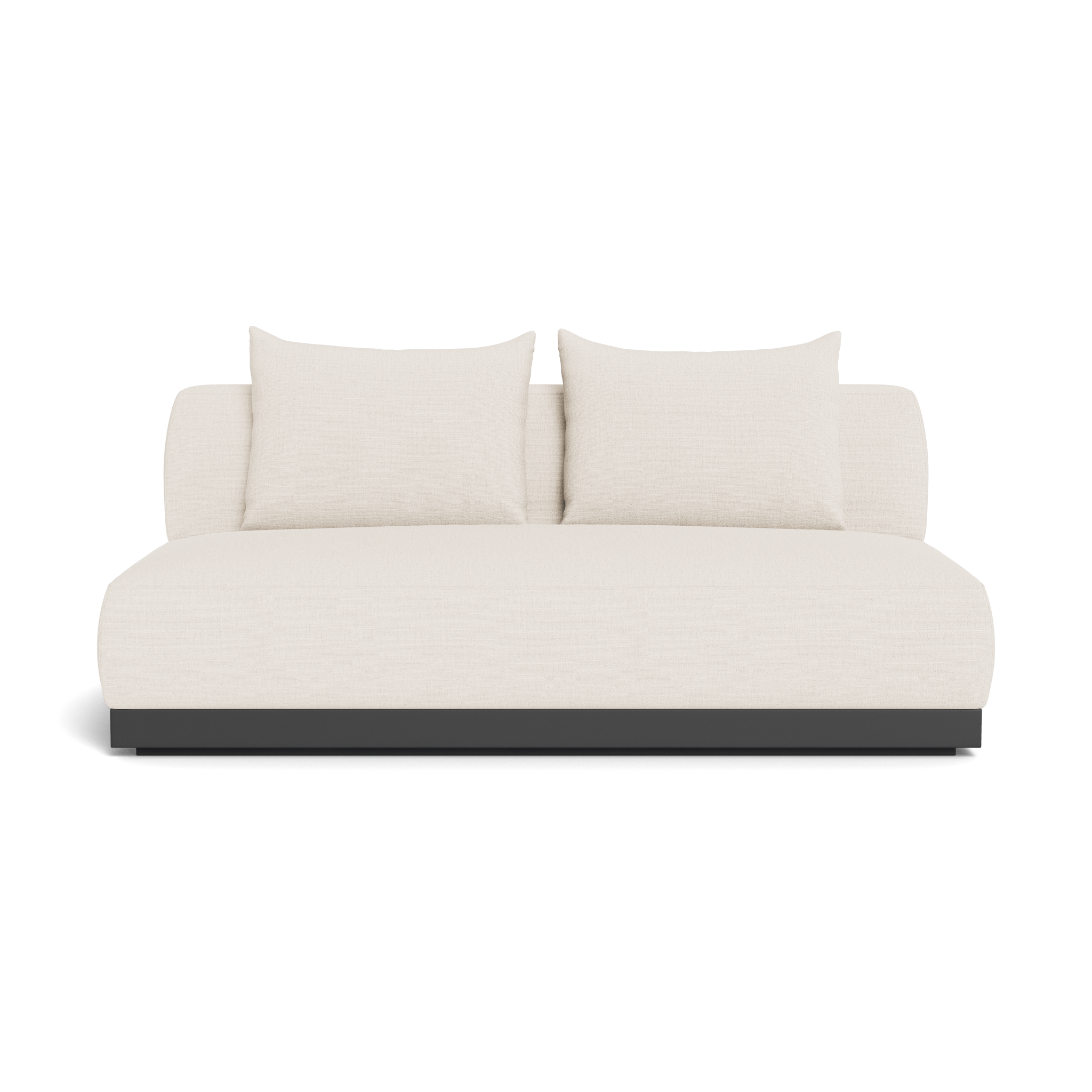 Amalfi 2-Seat Armless Sofa - Modern Loveseat for Small Spaces, Living Room, Apartment & Office - Soft Fabric Upholstery, Comfortable Seating for Relaxing & Socializing