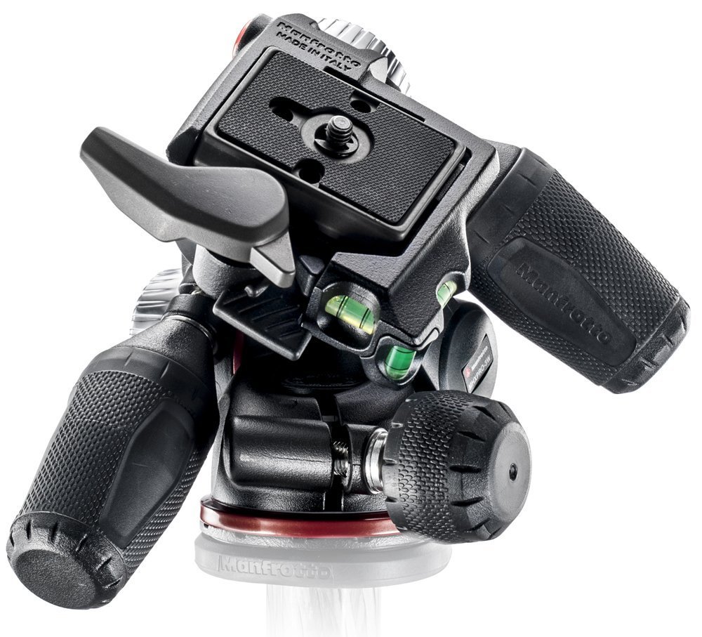 Manfrotto MHXPRO-3W X-PRO 3-Way Tripod Head with Retractable Levers & Friction Control | Includes 2 ZAYKiR Quick Release Plates | Perfect for Photography, Videography & Studio Work