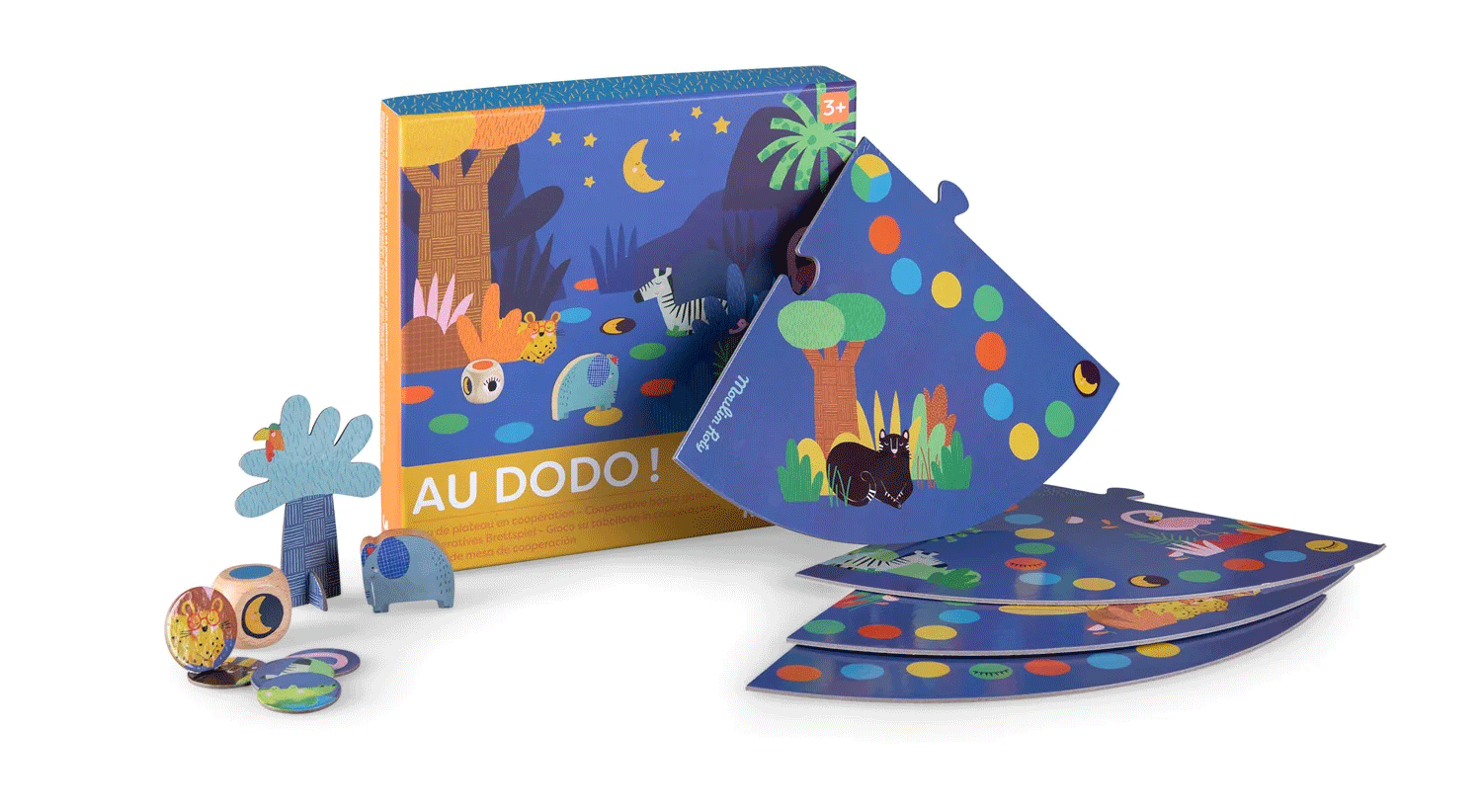 Moulin Roty Les Toupitis Au Dodo Cooperative Board Game for Kids - Fun Family Strategy Game for 2-4 Players Ages 4+, Perfect for Family Game Nights & Preschool Learning Activities