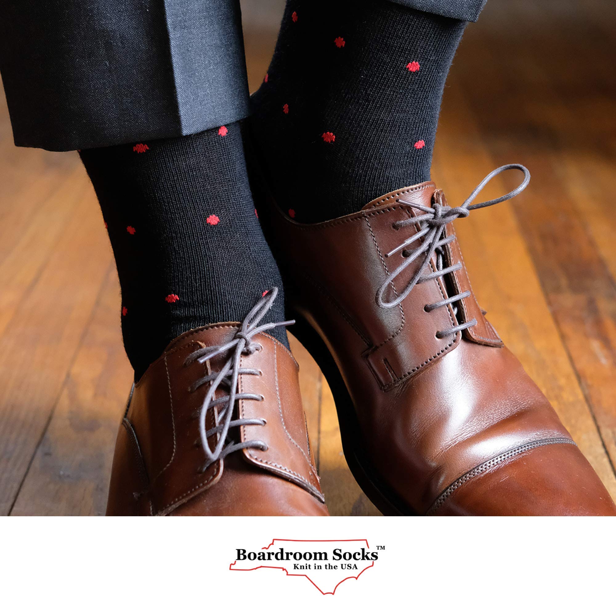 Premium Merino Wool Over-the-Calf Dress Socks for Men - Breathable, Comfortable & Stylish Patterned Socks - Perfect for Business, Formal Events & Cold Weather Wear
