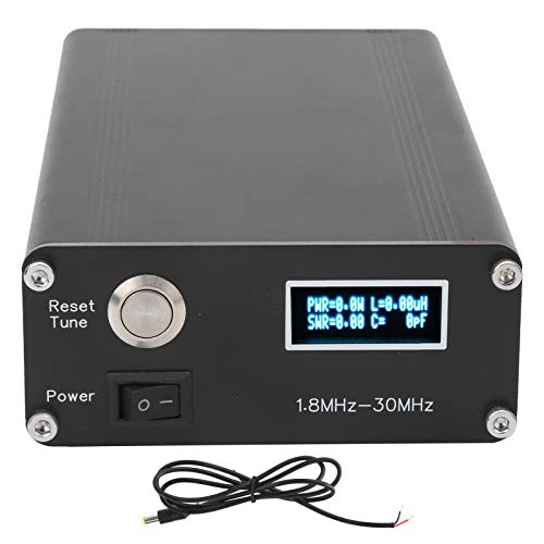 Automatic Antenna Tuner ATU-100 1.8-30MHz HAM Radio Aluminum Alloy Tester with 10-15VDC Input - Perfect for Amateur Radio, CB Radio & Shortwave Communication