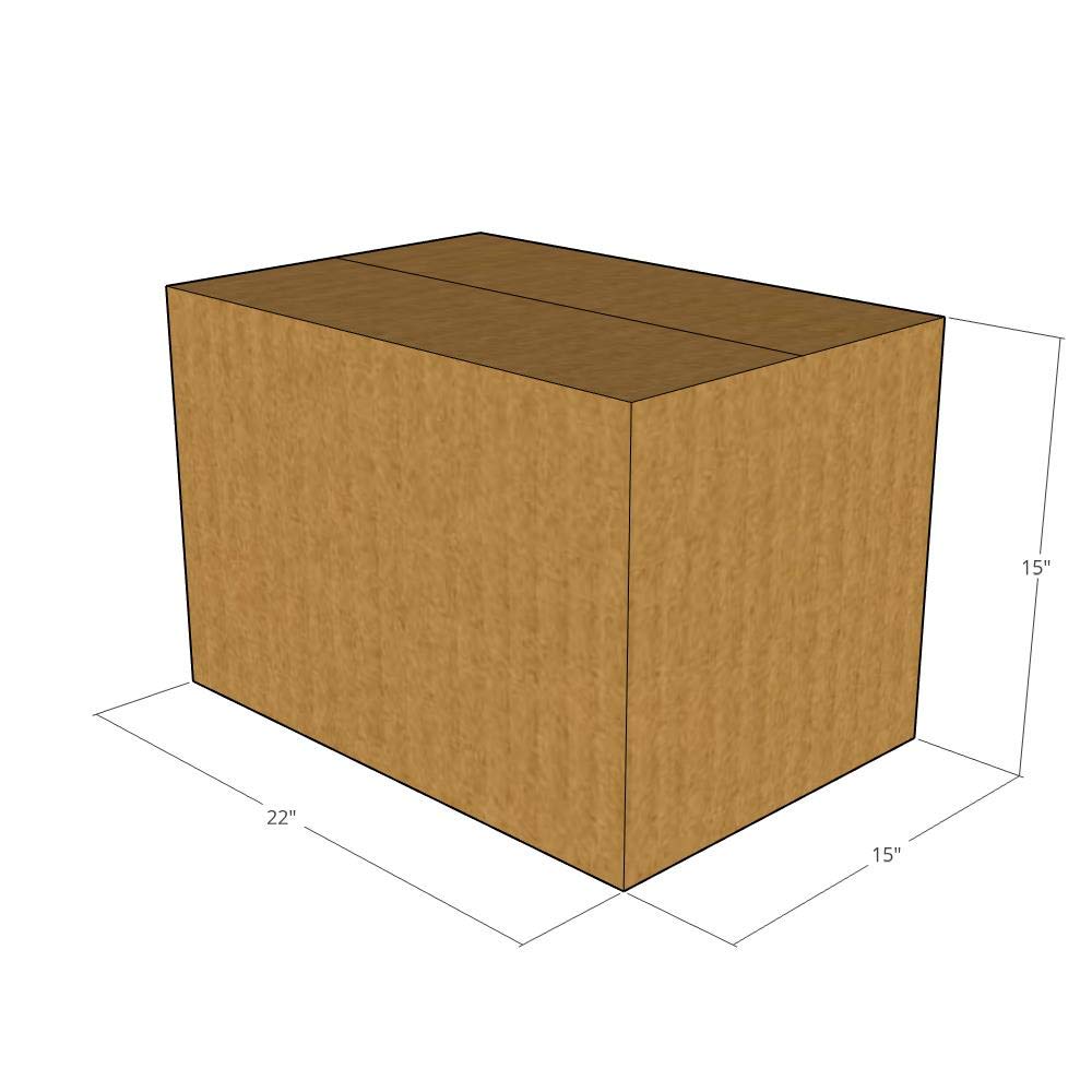 200 New Corrugated Shipping Boxes 22x15x15 Inches - 32 ECT Strength - Heavy Duty Moving & Storage Boxes for Ecommerce, Packing, and Home Organization